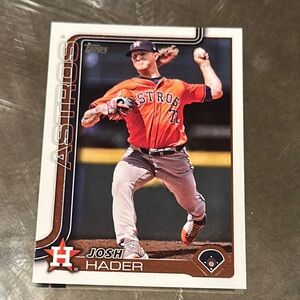 Topps Astros Card with Orange and Gray Uniform